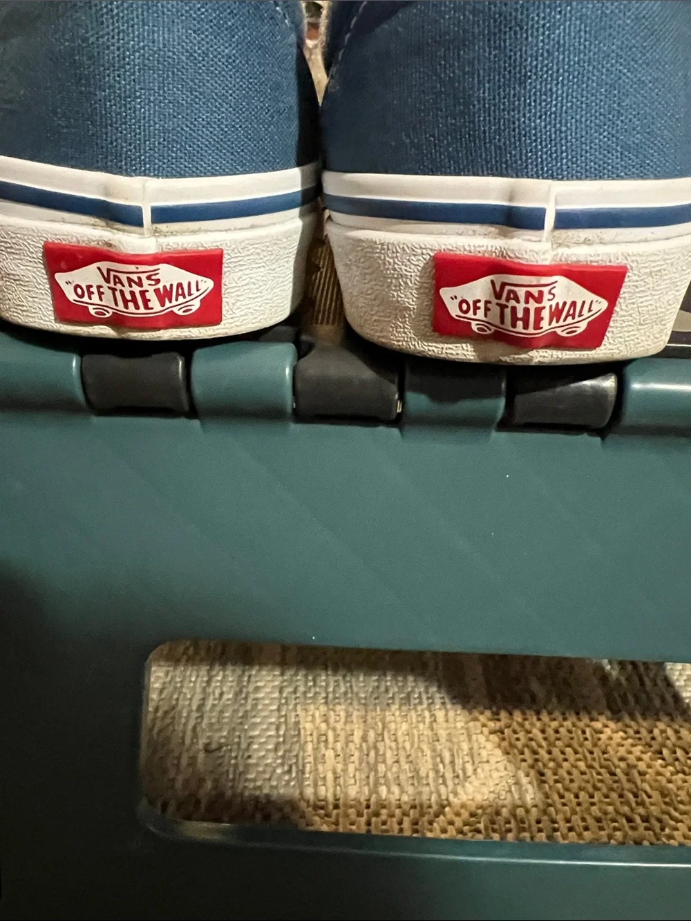 Vans Slip-On Canvas Sneakers in Denim Blue
